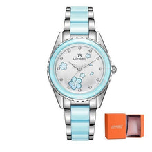 Load image into Gallery viewer, LONGBO Brand Fashion Women Watches Luxury Ceramic And Alloy Bracelet Wristwatch for women gift zegarki damskie relogio feminino