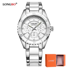 Load image into Gallery viewer, LONGBO Brand Fashion Women Watches Luxury Ceramic And Alloy Bracelet Wristwatch for women gift zegarki damskie relogio feminino
