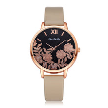 Load image into Gallery viewer, Luxury Fashion Leather Band Analog Quartz Round Wrist Watch Watches Zegarki Damskie Relogio Feminino de Luxo