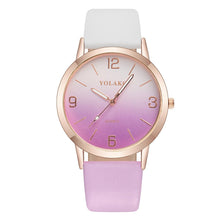 Load image into Gallery viewer, Cassic Style Women Watches Round Dial Ladies Watches Gradient Leather StrapQuartz Wristwatch Business Clock Zegarki Damskie #W