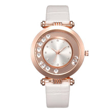 Load image into Gallery viewer, 2020 Women Rhinestone Dial Analog Quartz Wristwatch Ladies Business Leather Strap For Gift Clock Zegarki Damskie