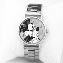 Load image into Gallery viewer, zegarki meskie Fashion Brand Mickey Watches New Cartoon Women quartz watch Lady Stainless steel ladies dress watches reloj mujer

