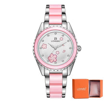 Load image into Gallery viewer, LONGBO Brand Fashion Women Watches Luxury Ceramic And Alloy Bracelet Wristwatch for women gift zegarki damskie relogio feminino
