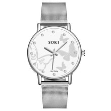Load image into Gallery viewer, Hot Sale Women Watches Butterfly Dial Ladies Quartz Wristwatch Rose Gold Mesh Belt Female Clock Top Brand Zegarki Damskie reloj
