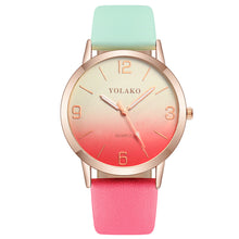 Load image into Gallery viewer, Cassic Style Women Watches Round Dial Ladies Watches Gradient Leather StrapQuartz Wristwatch Business Clock Zegarki Damskie #W
