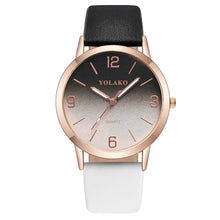 Load image into Gallery viewer, Cassic Style Women Watches Round Dial Ladies Watches Gradient Leather StrapQuartz Wristwatch Business Clock Zegarki Damskie #W
