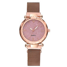 Load image into Gallery viewer, 2019 Hot Sky Watch Women Watches Luxury Magnetic Shining Band Quartz Watch Buckle Dial Ladies Watch Mesh Zegarki Reloj Mujer

