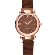 Load image into Gallery viewer, 2019 Hot Sky Watch Women Watches Luxury Magnetic Shining Band Quartz Watch Buckle Dial Ladies Watch Mesh Zegarki Reloj Mujer
