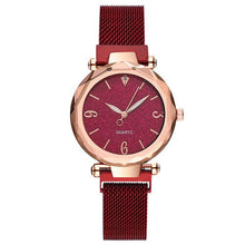 Load image into Gallery viewer, 2019 Hot Sky Watch Women Watches Luxury Magnetic Shining Band Quartz Watch Buckle Dial Ladies Watch Mesh Zegarki Reloj Mujer
